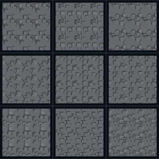 A grid of generated stone textures